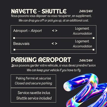 Kay Doudou 60m2 - 5 Min Aeroport - Navette - Parking Holiday home *